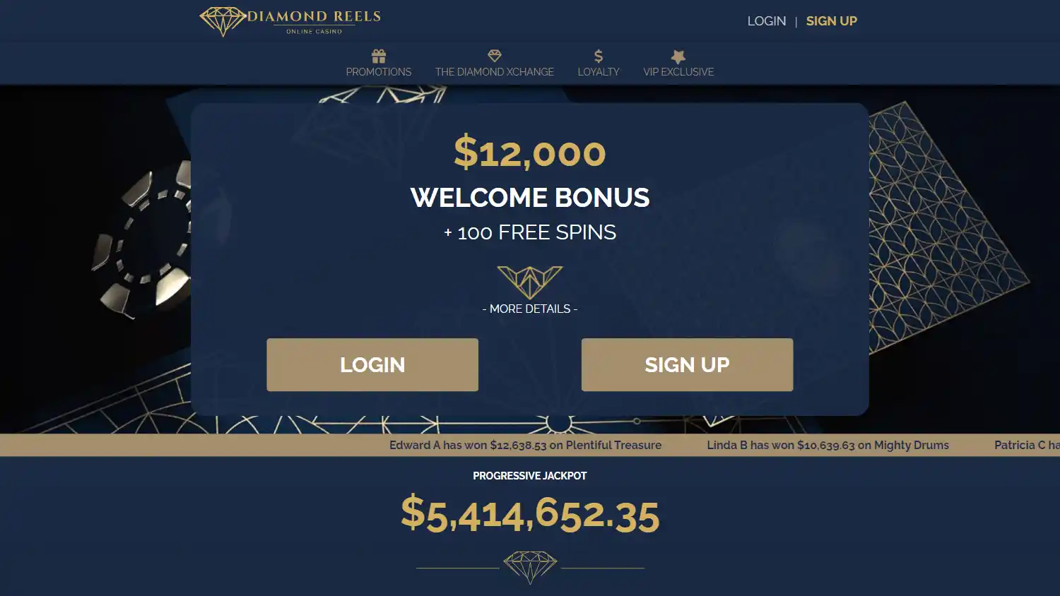 Diamond Reels Casino screenshot 1