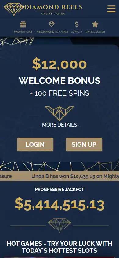 Diamond Reels Casino screenshot 2