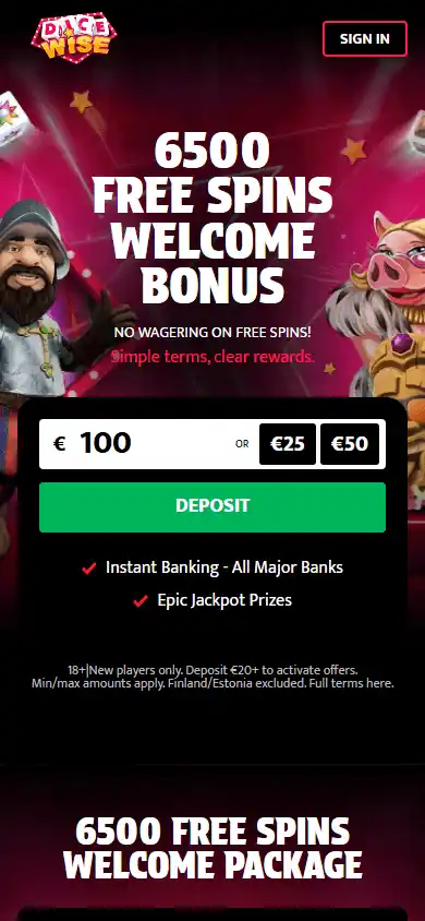 Dice Wise Casino screenshot 2