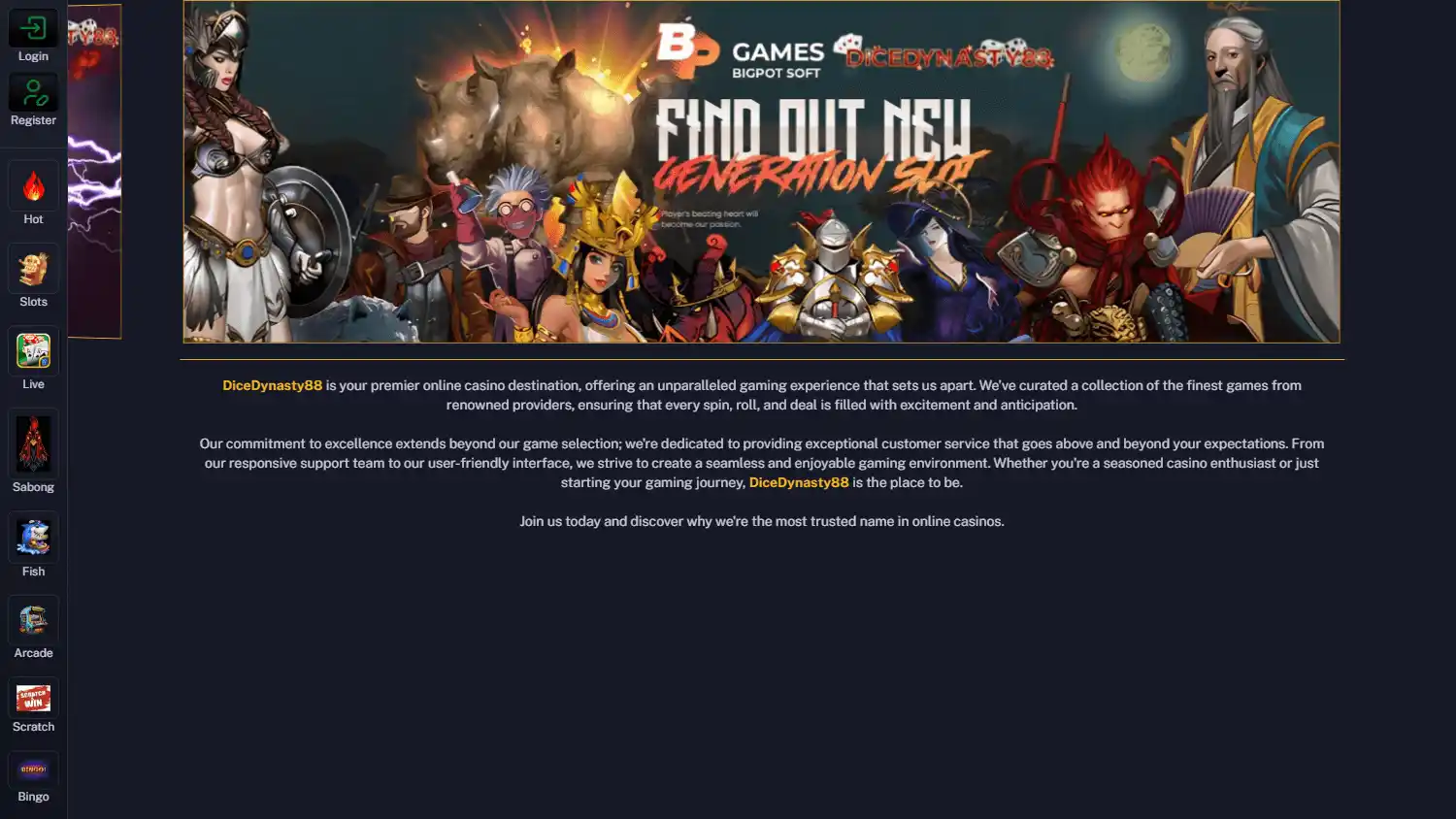 DiceDynasty88 Casino screenshot 2