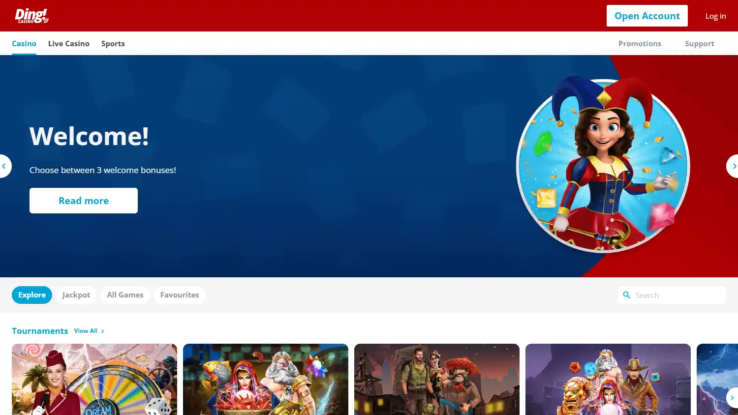 Ding Casino screenshot 2