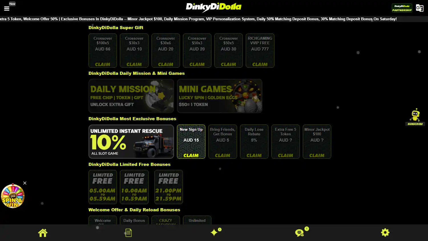 DinkyDiDolla Casino screenshot 2