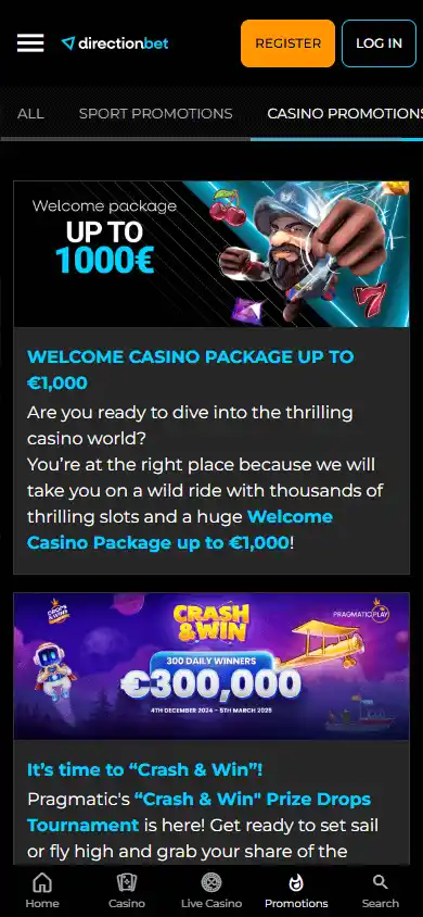 DirectionBet Casino screenshot 4