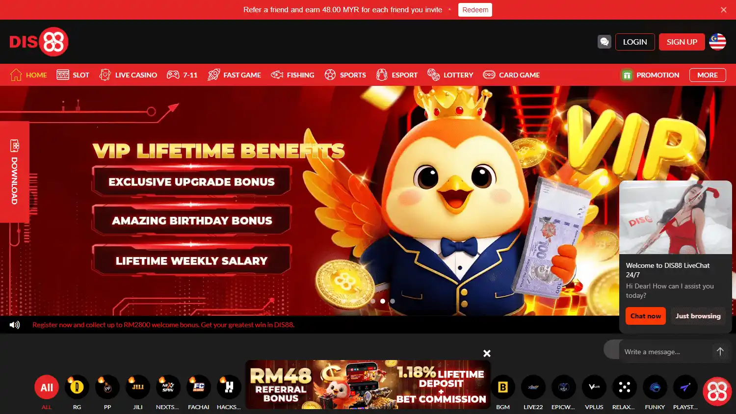 DIS88 Casino screenshot 1