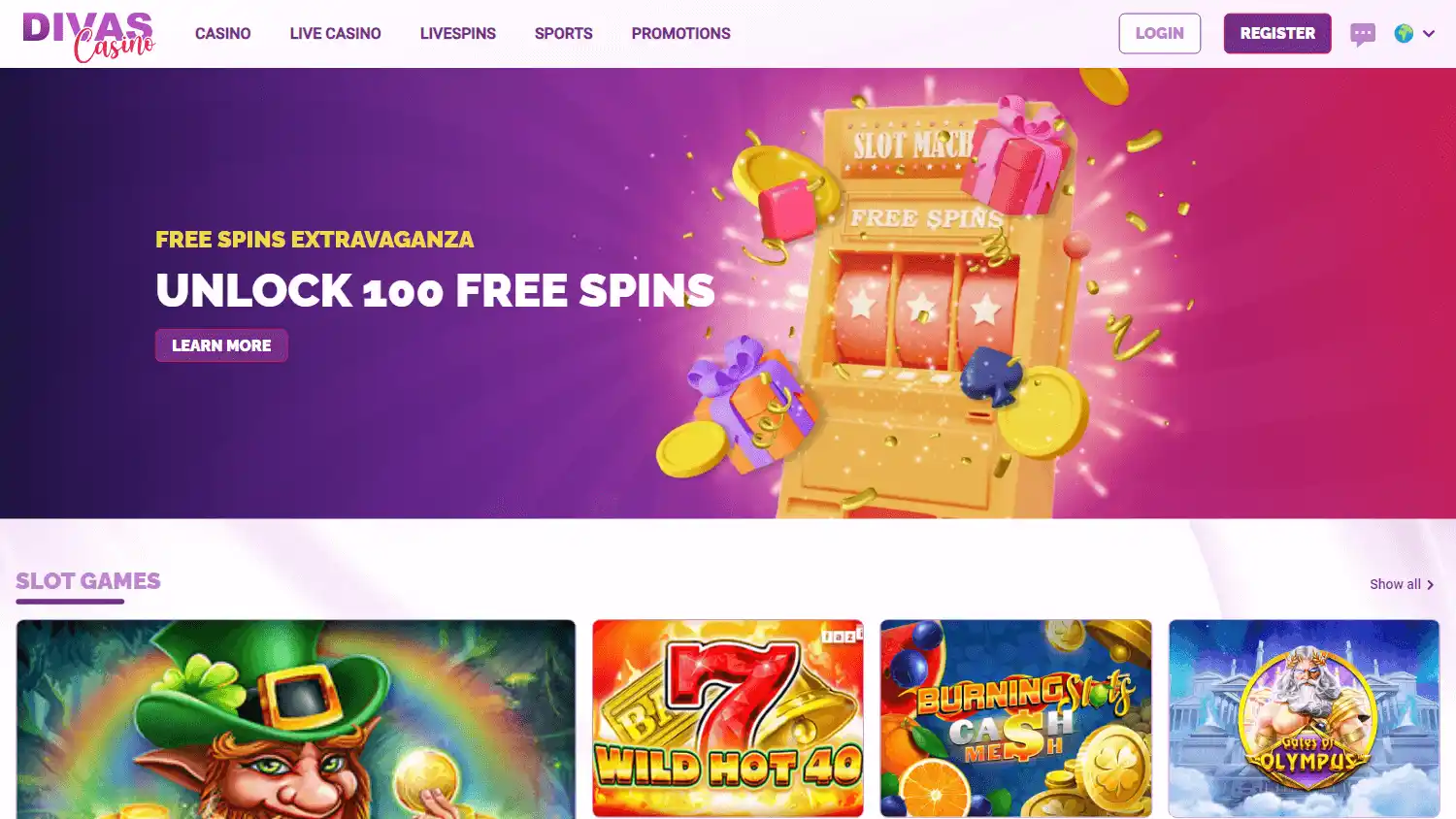 Divas Luck Casino screenshot 1