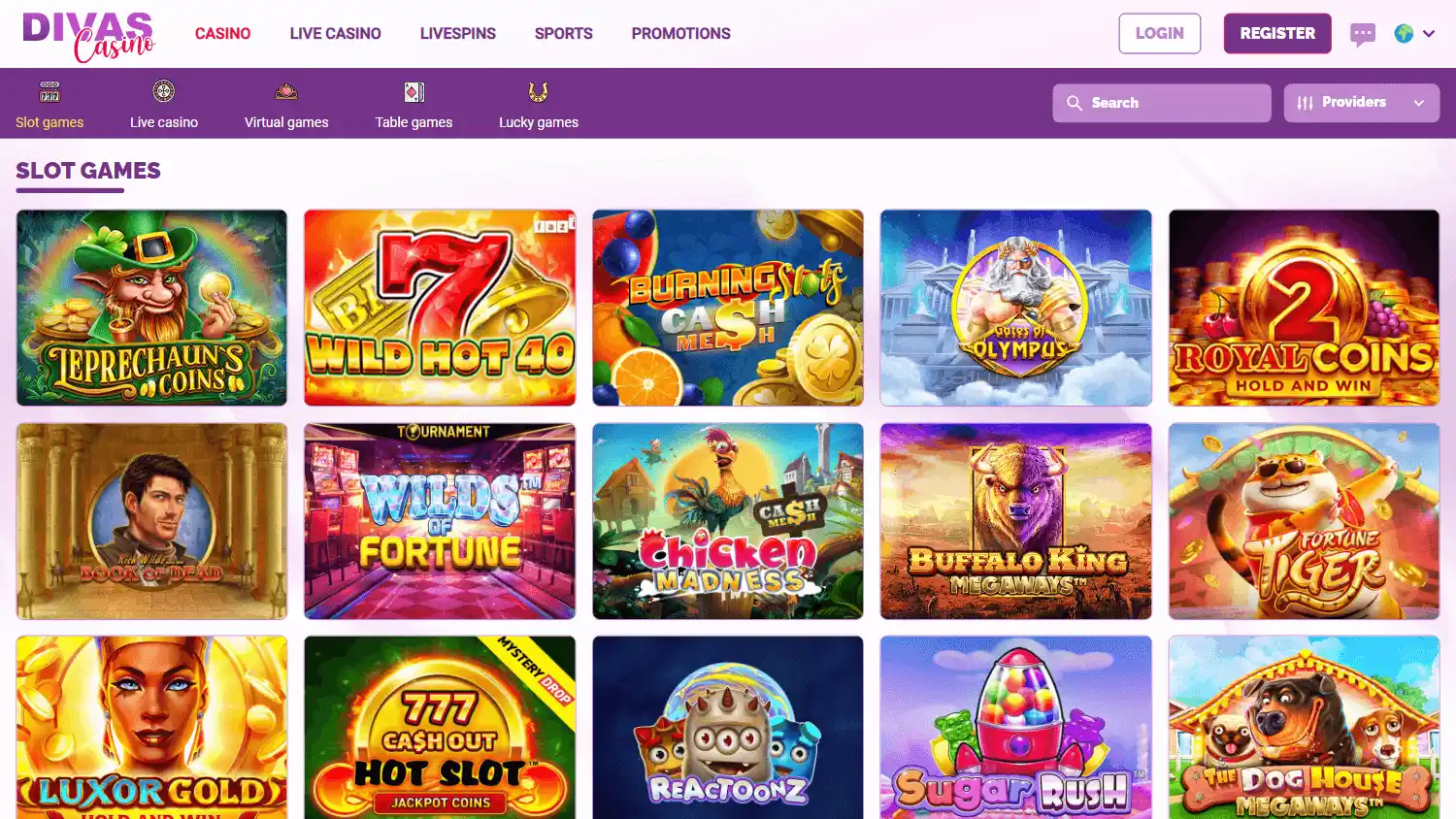 Divas Luck Casino screenshot 2