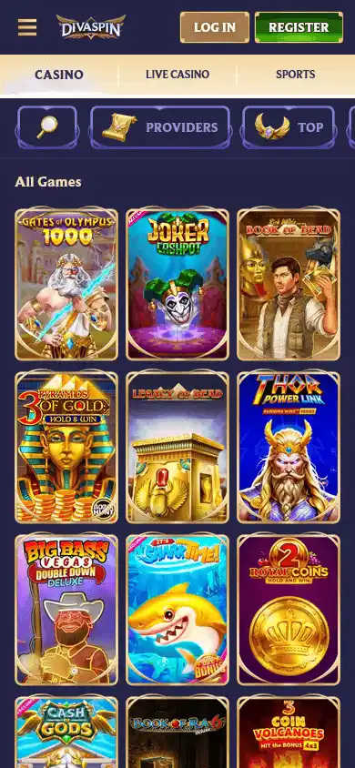DivaSpin Casino screenshot 2