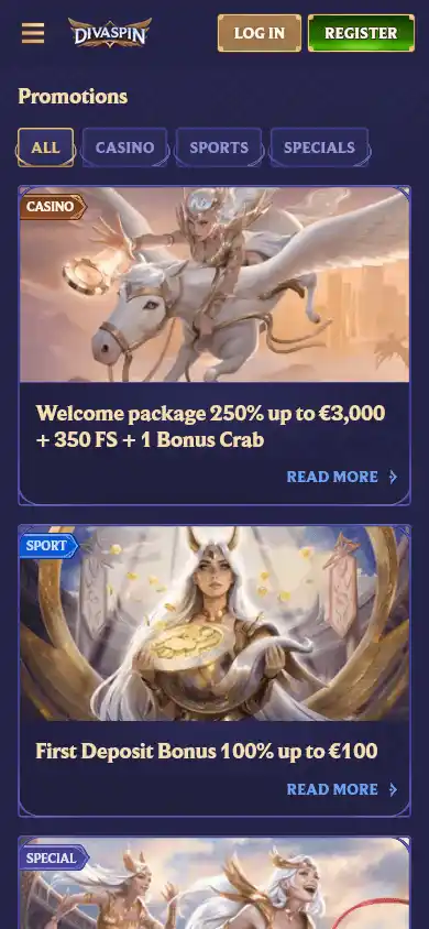 DivaSpin Casino screenshot 3