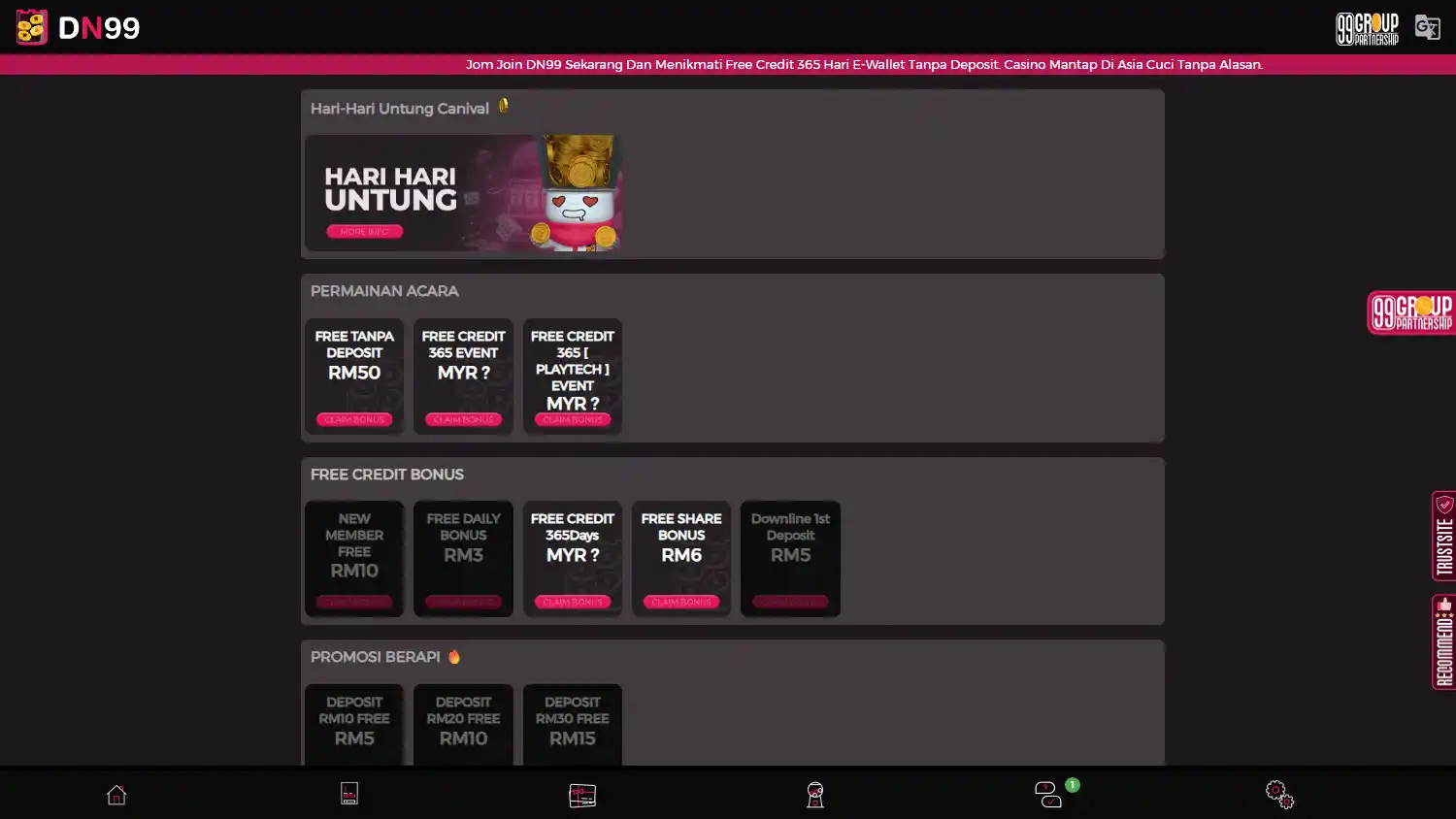 DN99 Casino screenshot 1
