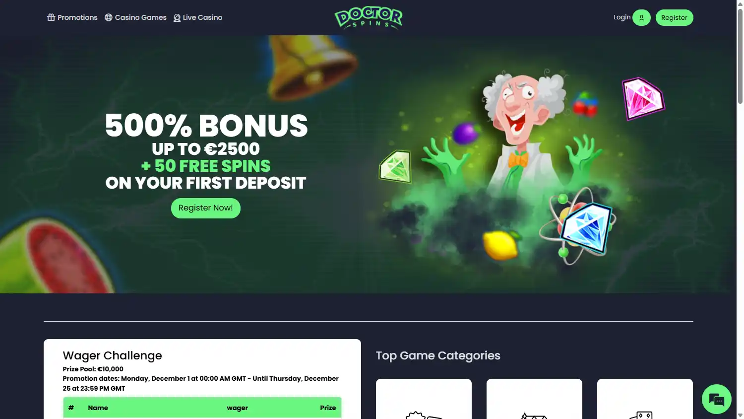 Doctor Spins Casino screenshot 1