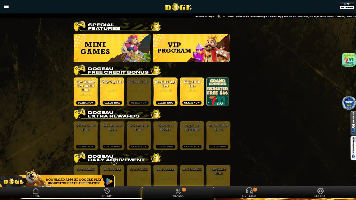 DogeAU Casino screenshot 2