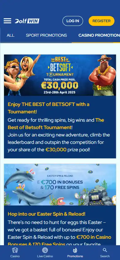 Dolfwin Casino screenshot 6
