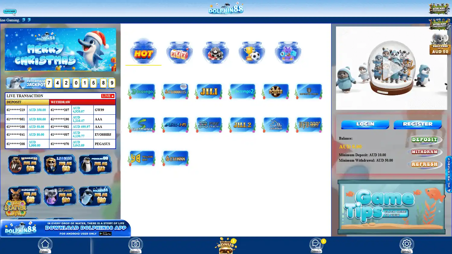 Dolphin88 Casino screenshot 1