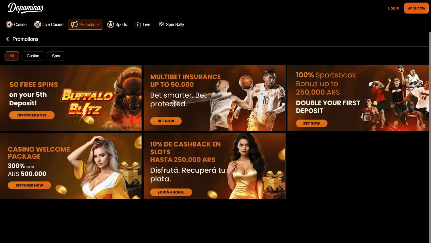 Dopaminas Casino screenshot 2