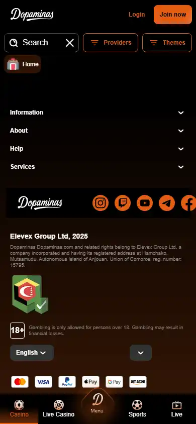 Dopaminas Casino screenshot 3