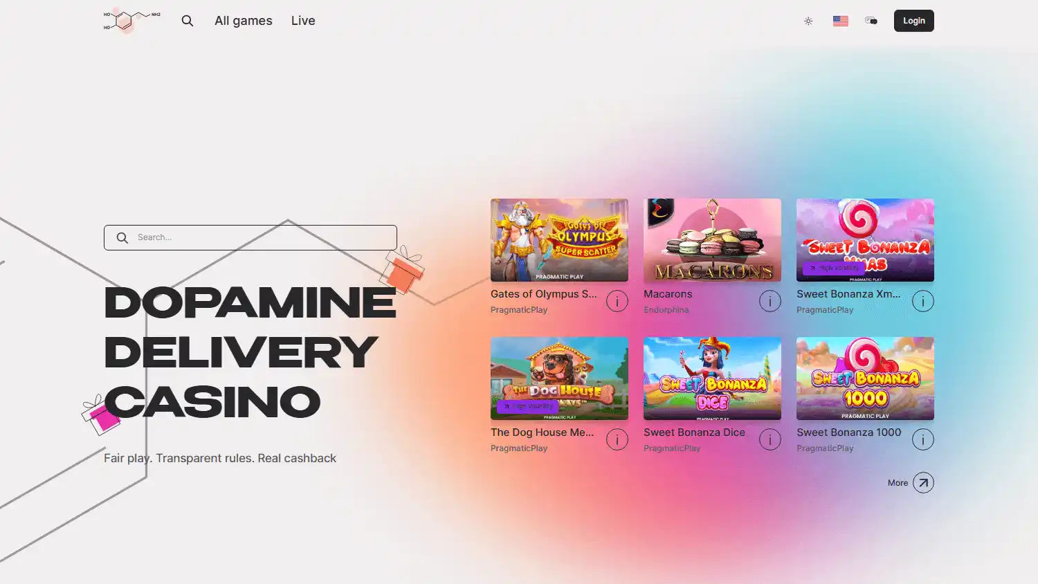 Dopamine Delivery Casino screenshot 1