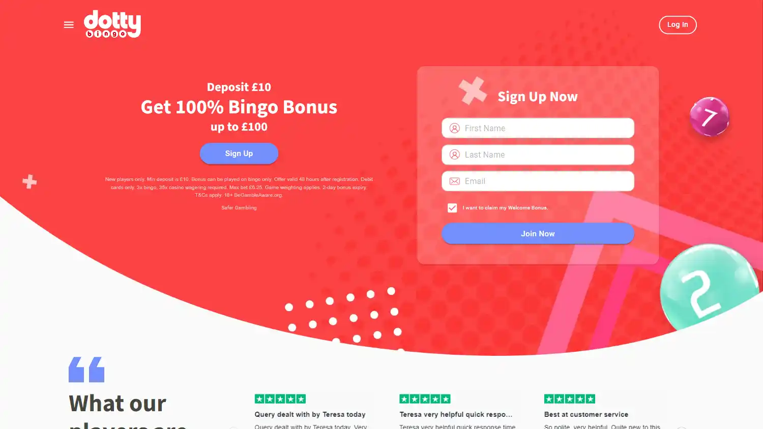 Dotty Bingo Casino screenshot 1