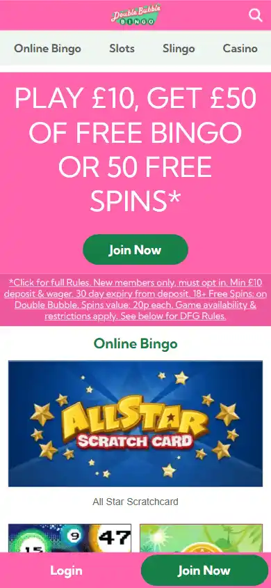 Double Bubble Bingo Casino screenshot 2