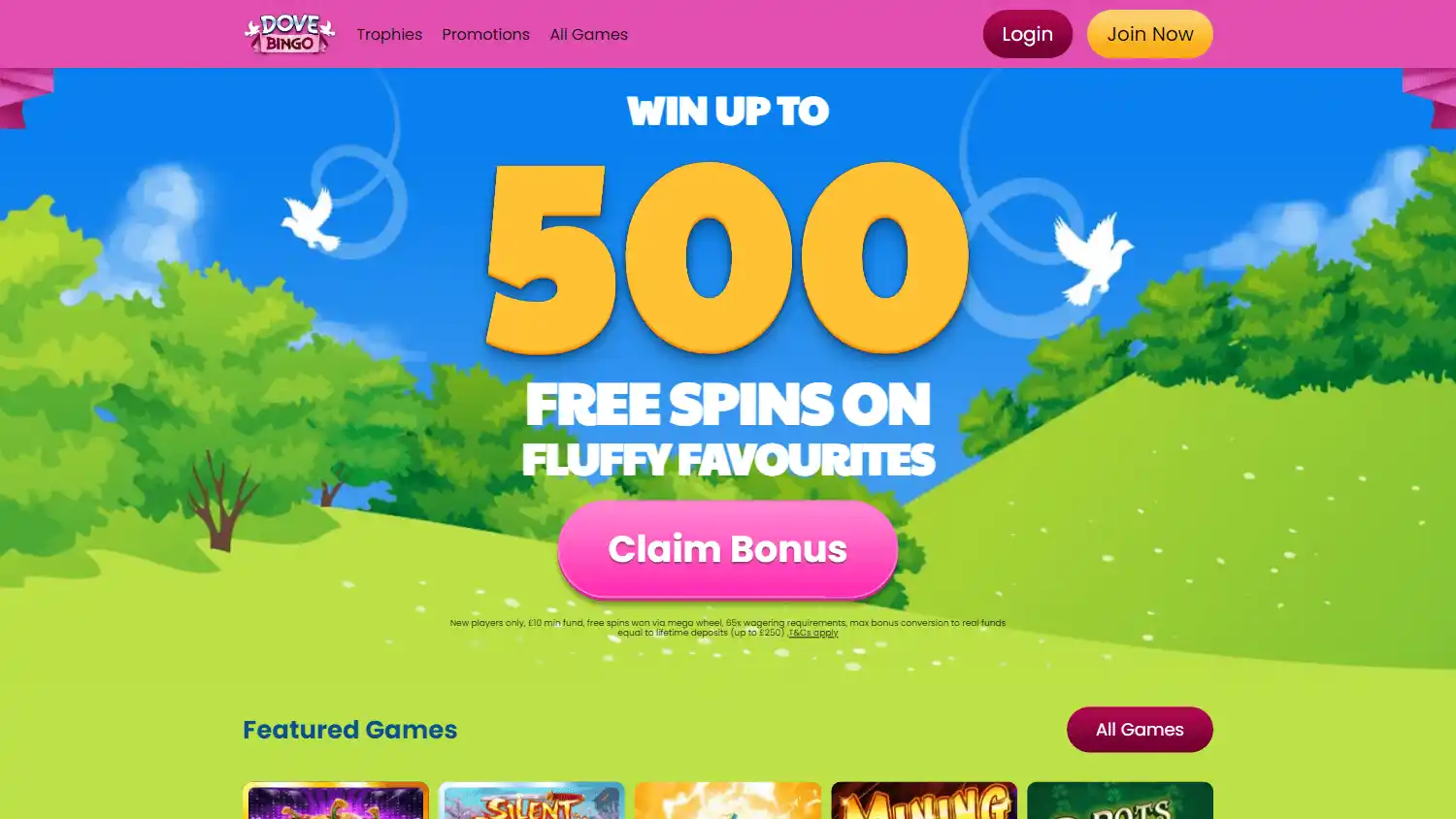 Dove Bingo Casino IE screenshot 2