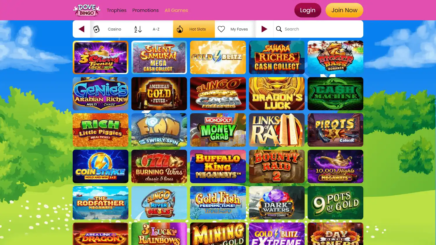 Dove Bingo Casino IE screenshot 3