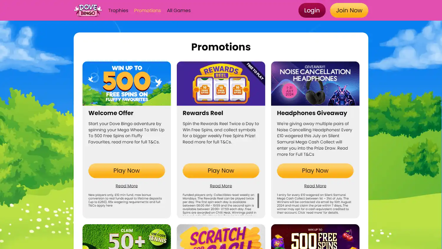 Dove Bingo Casino IE screenshot 4