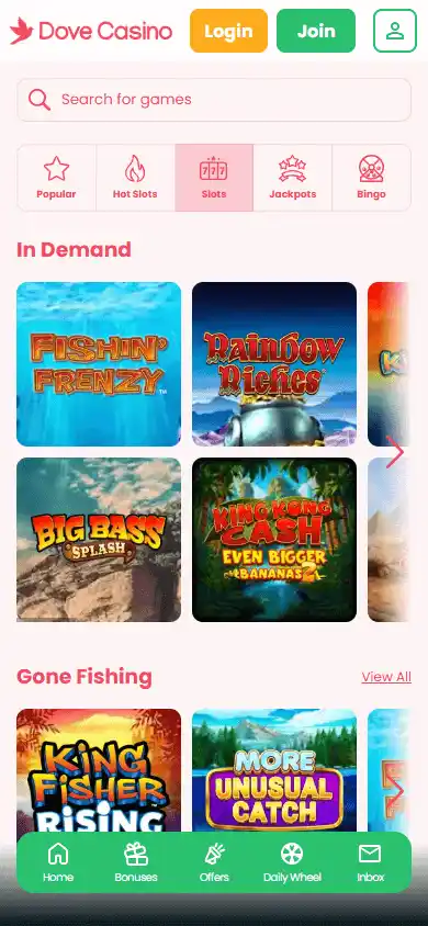 Dove Casino screenshot 5