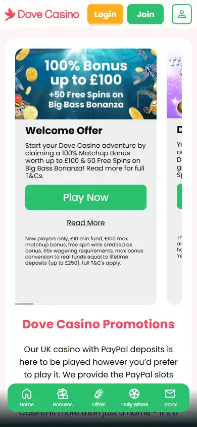 Dove Casino screenshot 6