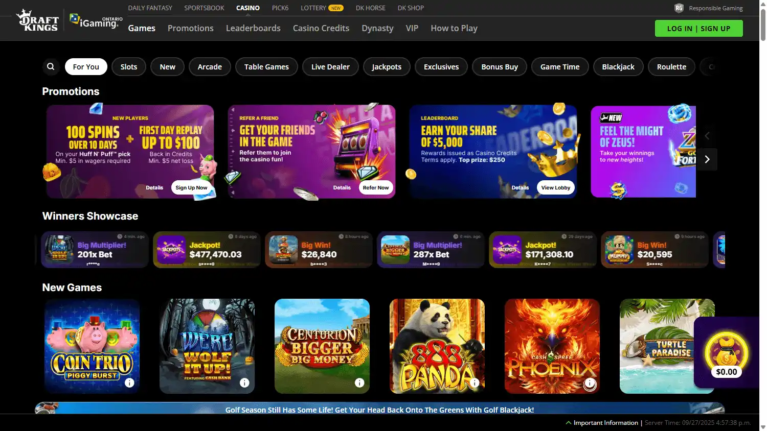 DraftKings Casino screenshot 1