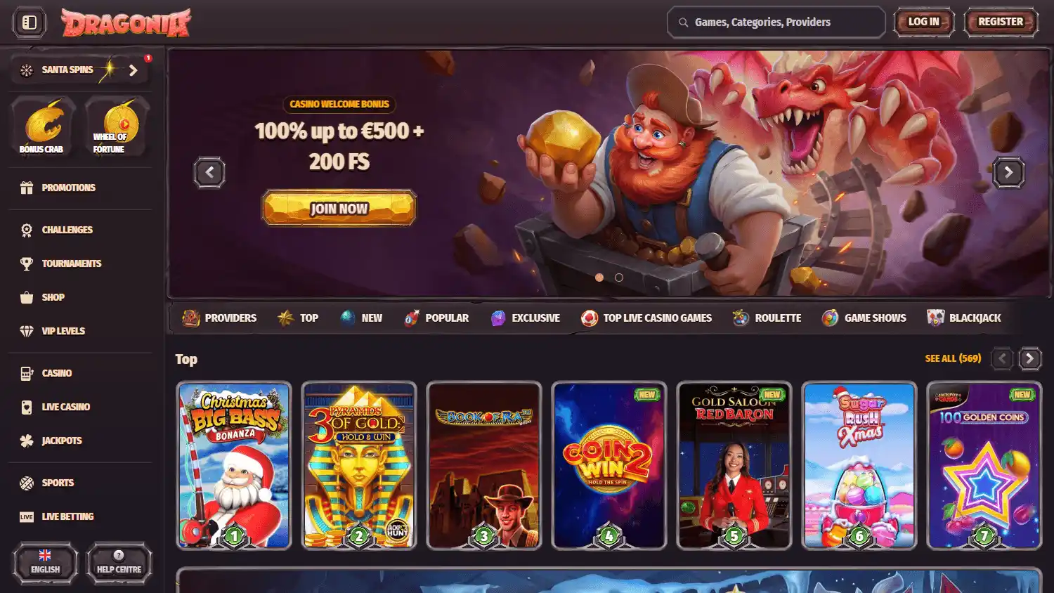 Dragonia Casino screenshot 1