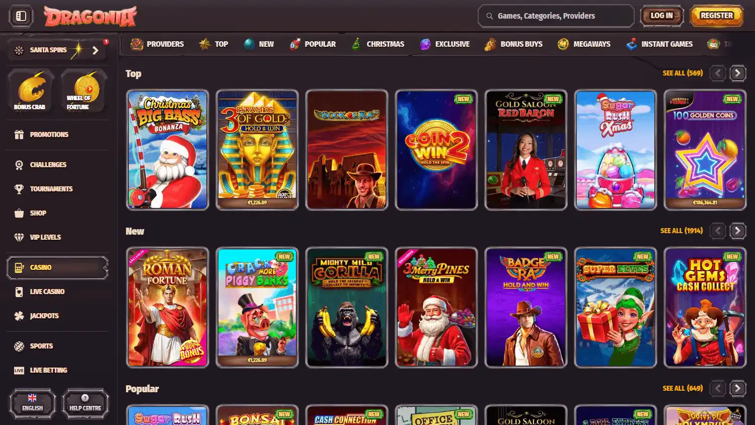 Dragonia Casino screenshot 2
