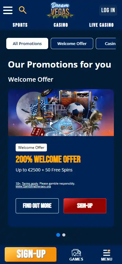 Dream Vegas Casino screenshot 6