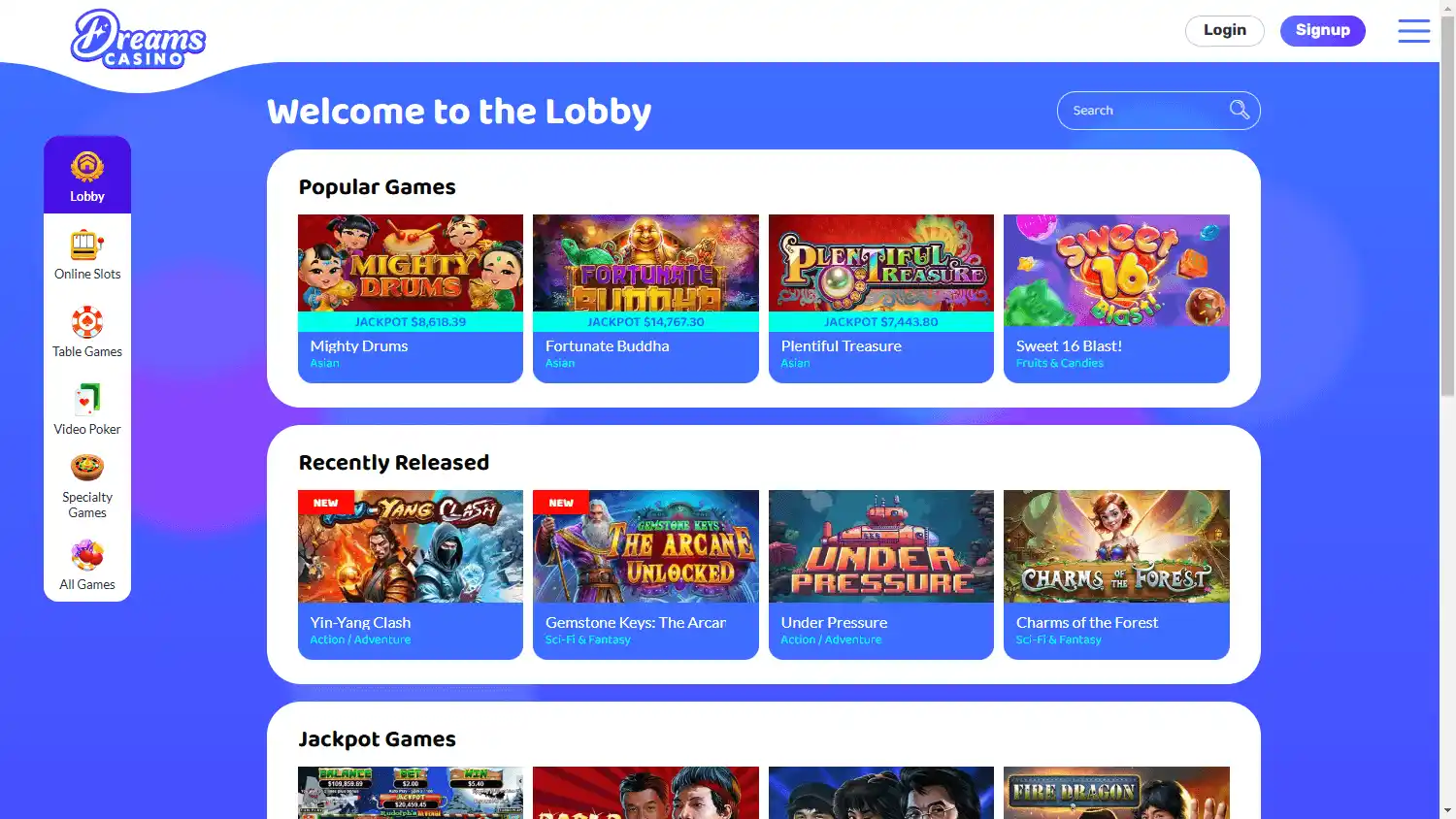 Dreams Casino screenshot 2