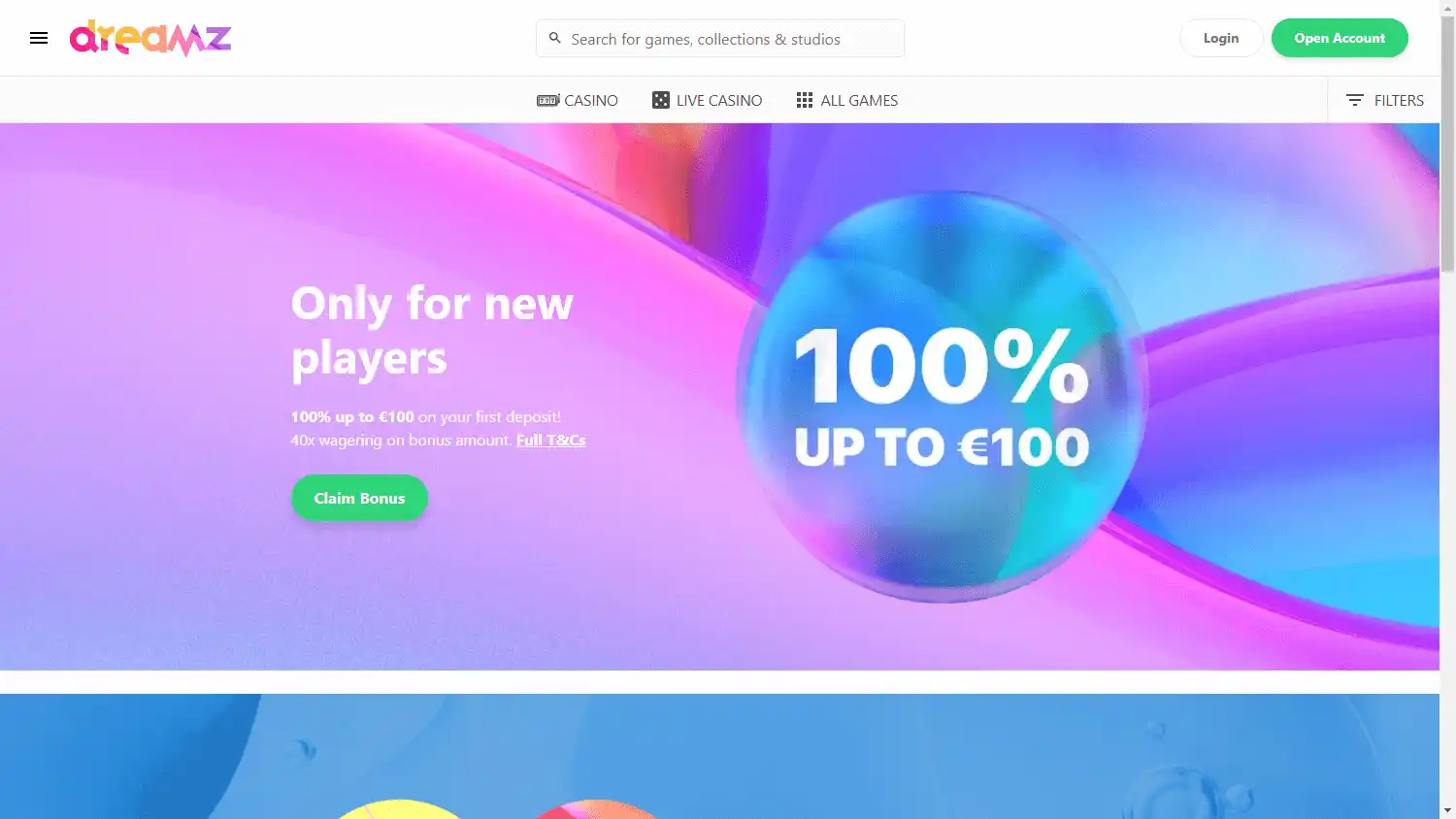Dreamz Casino screenshot 3