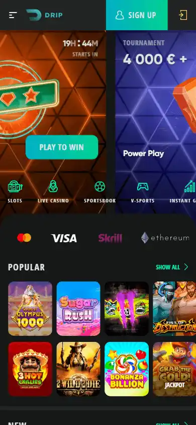 Drip Casino screenshot 2