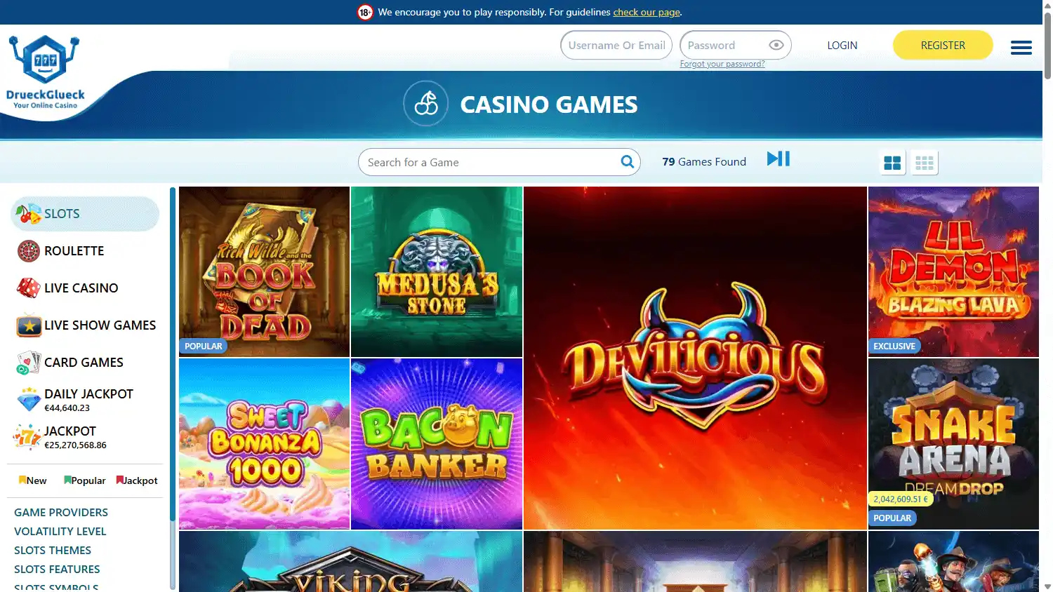 DrueckGlueck Casino screenshot 2