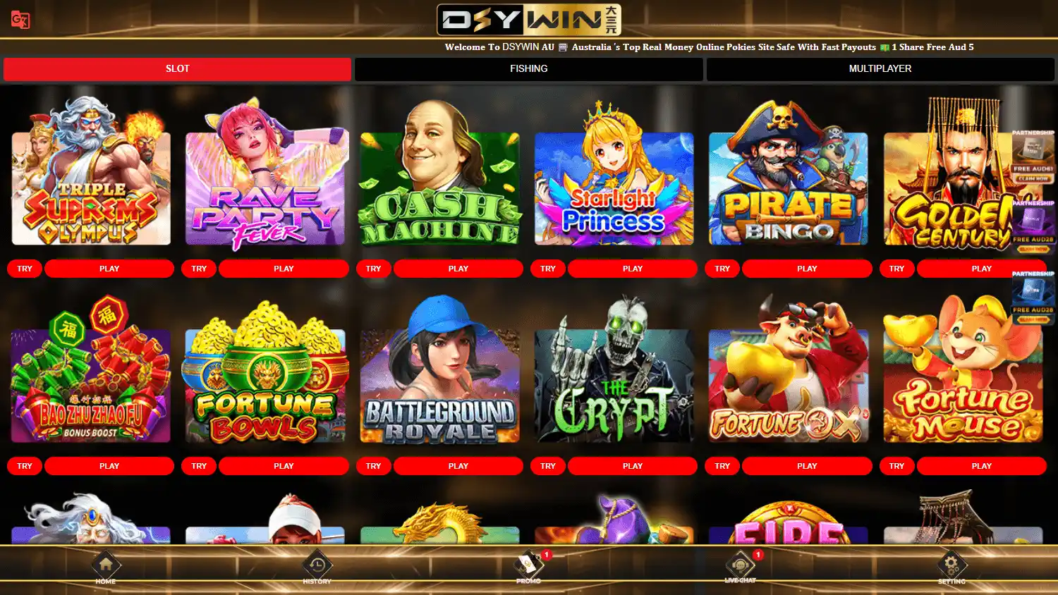 DSYWIN AU Casino screenshot 3