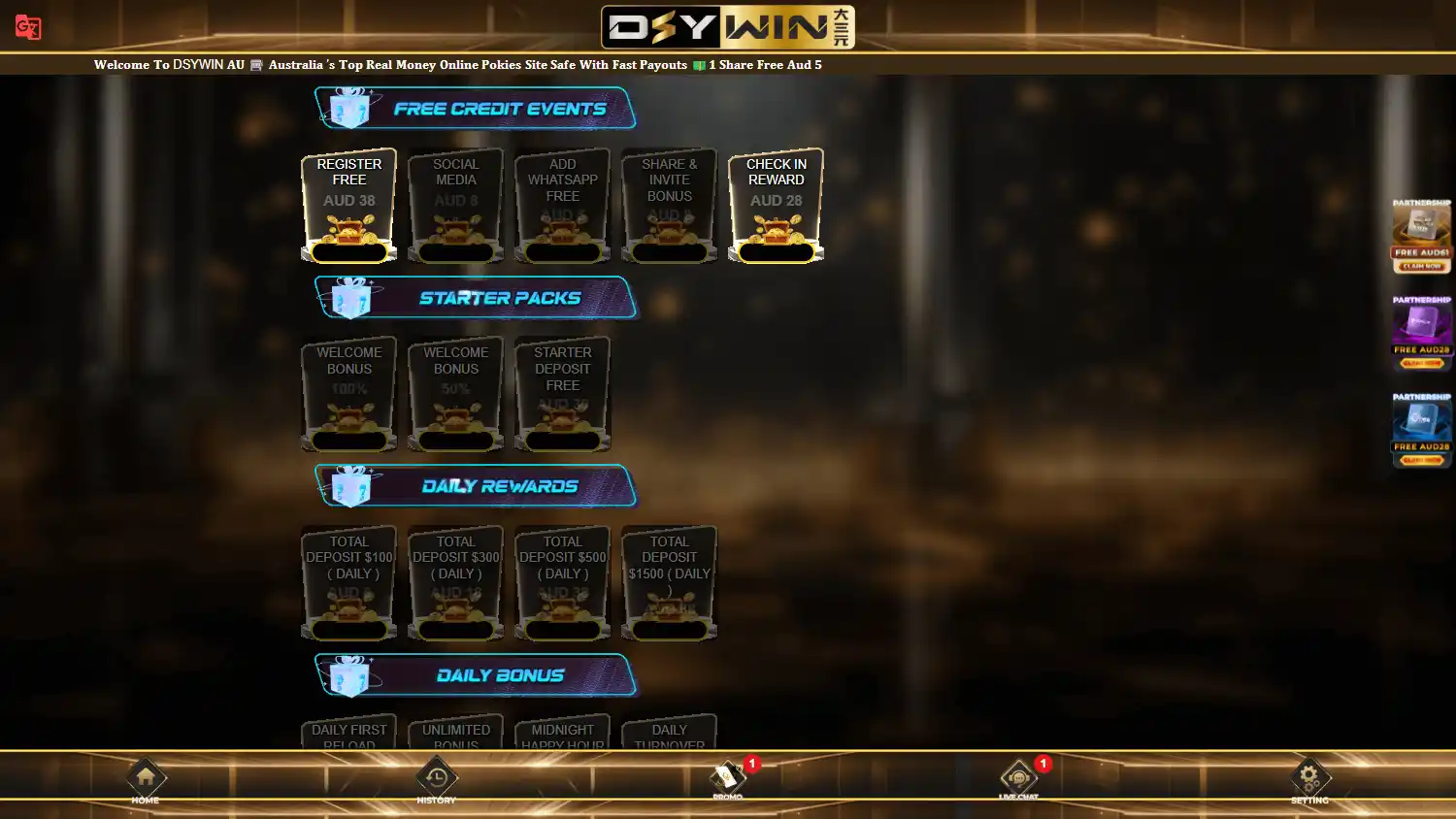 DSYWIN AU Casino screenshot 4