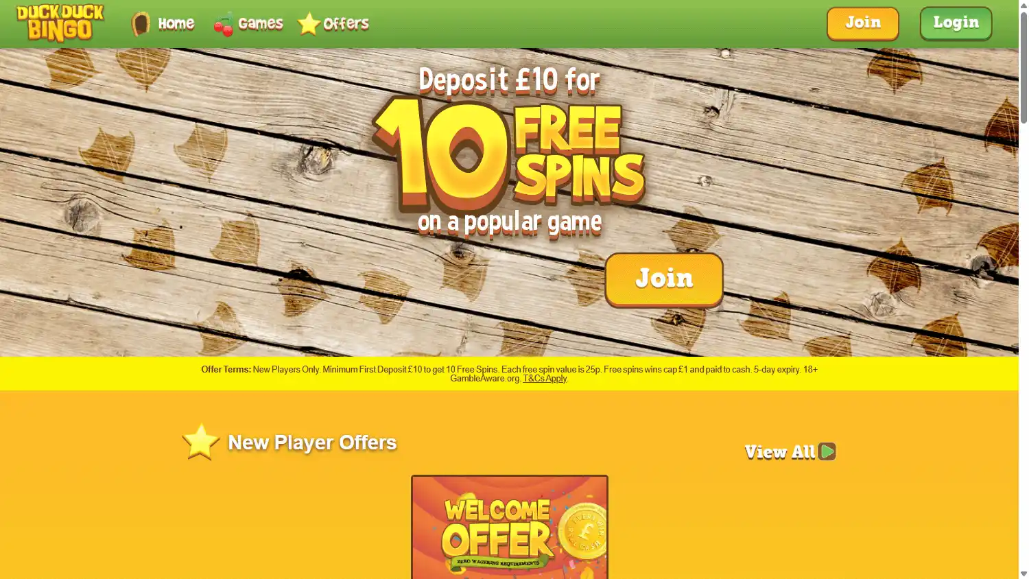 Duck Duck Bingo Casino screenshot 1