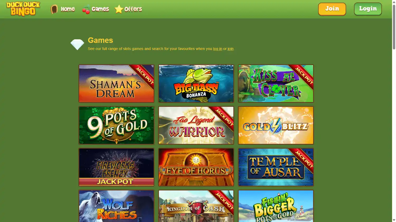 Duck Duck Bingo Casino screenshot 2