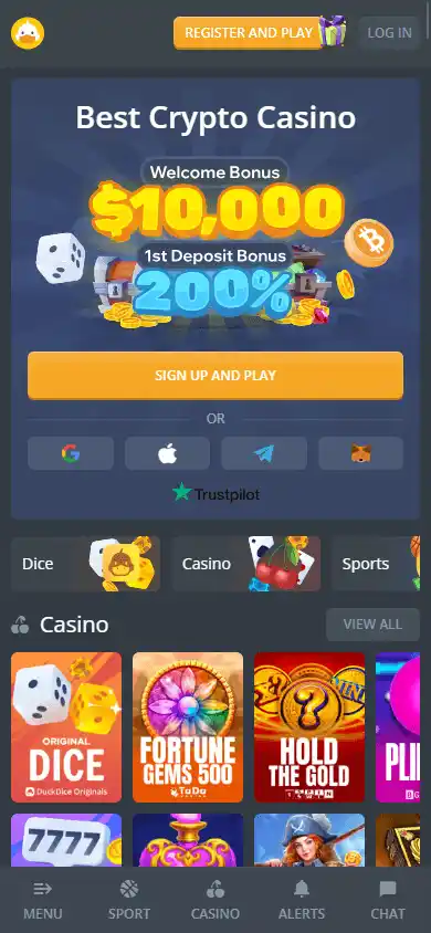 DuckDice Casino screenshot 4