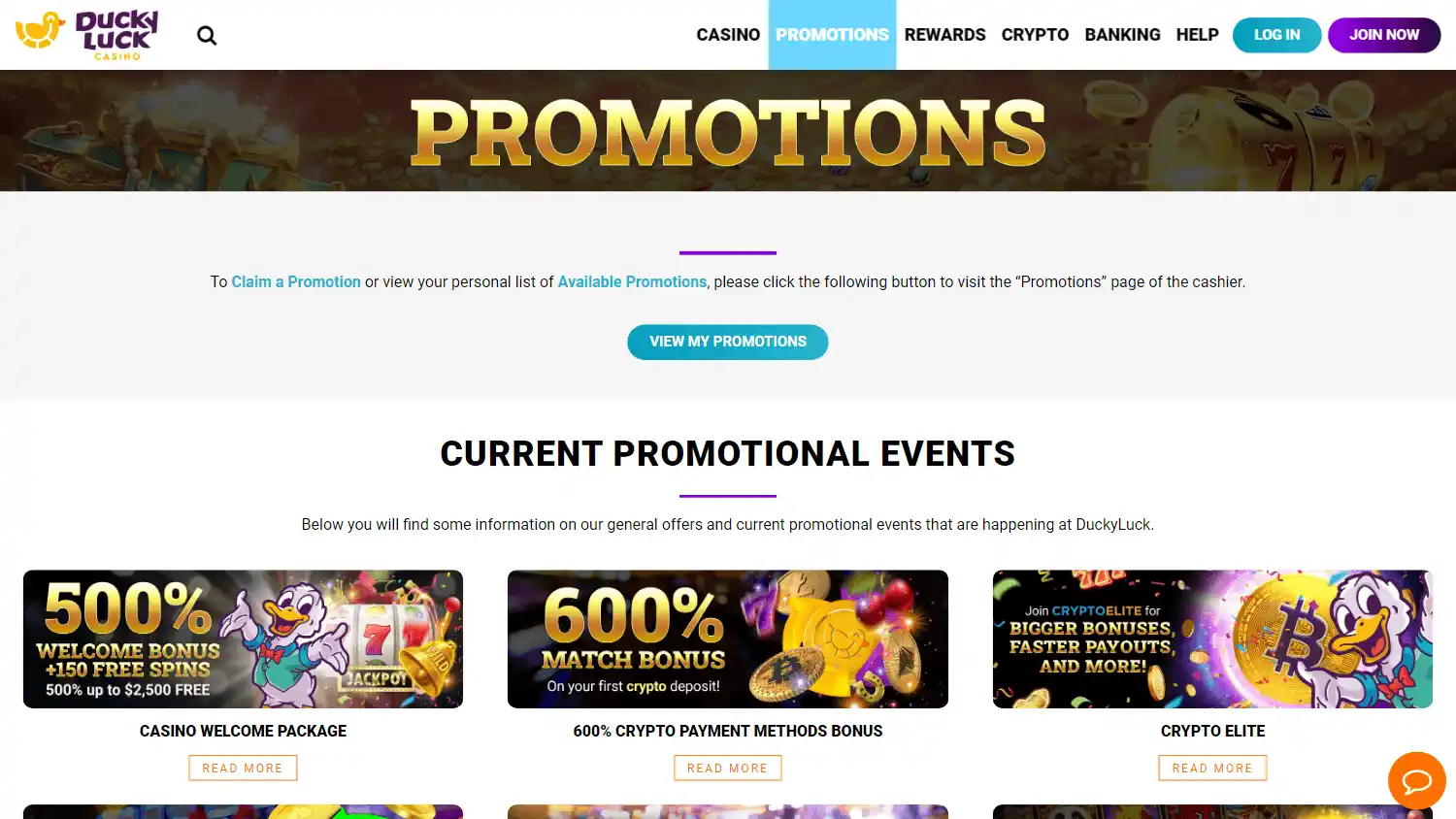 DuckyLuck Casino screenshot 3
