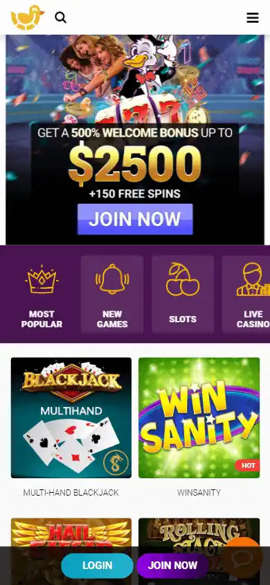 DuckyLuck Casino screenshot 5