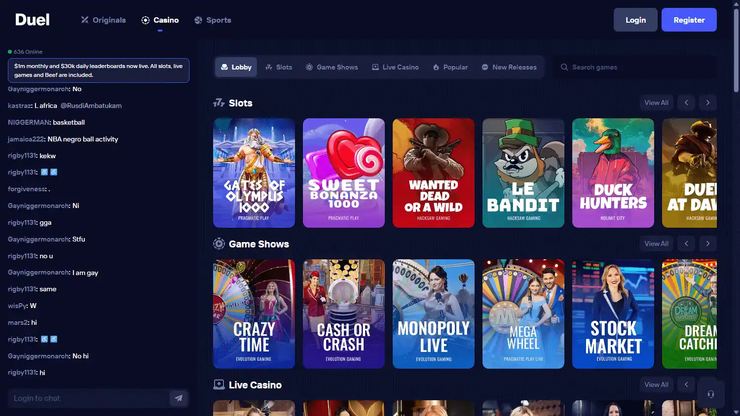 Duel.com Casino screenshot 2