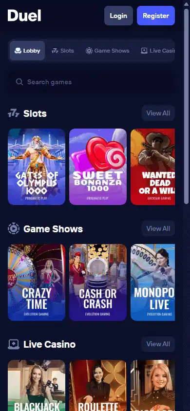 Duel.com Casino screenshot 4