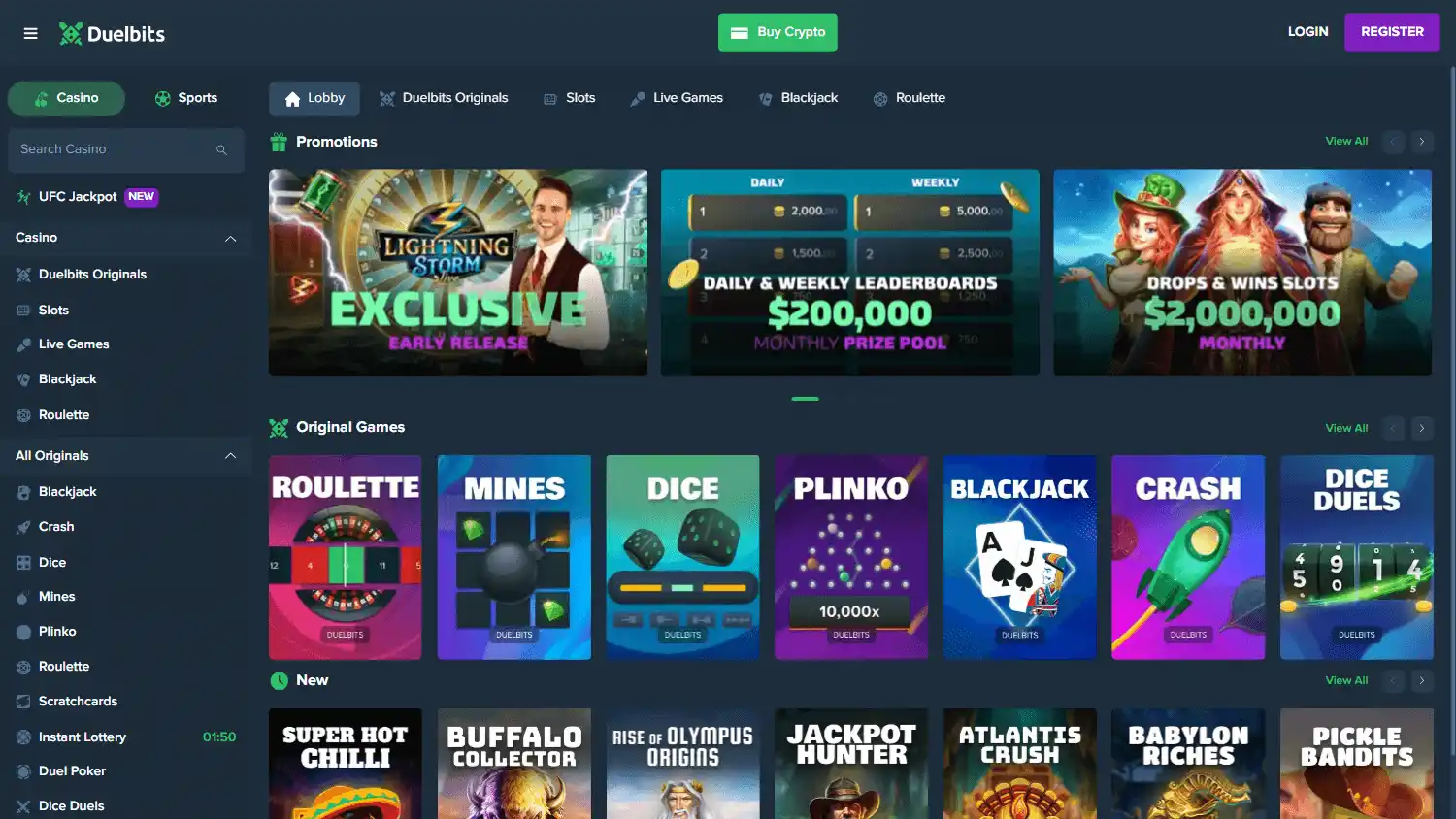 Duelbits Casino screenshot 2