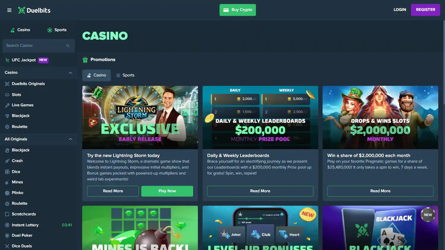 Duelbits Casino screenshot 3