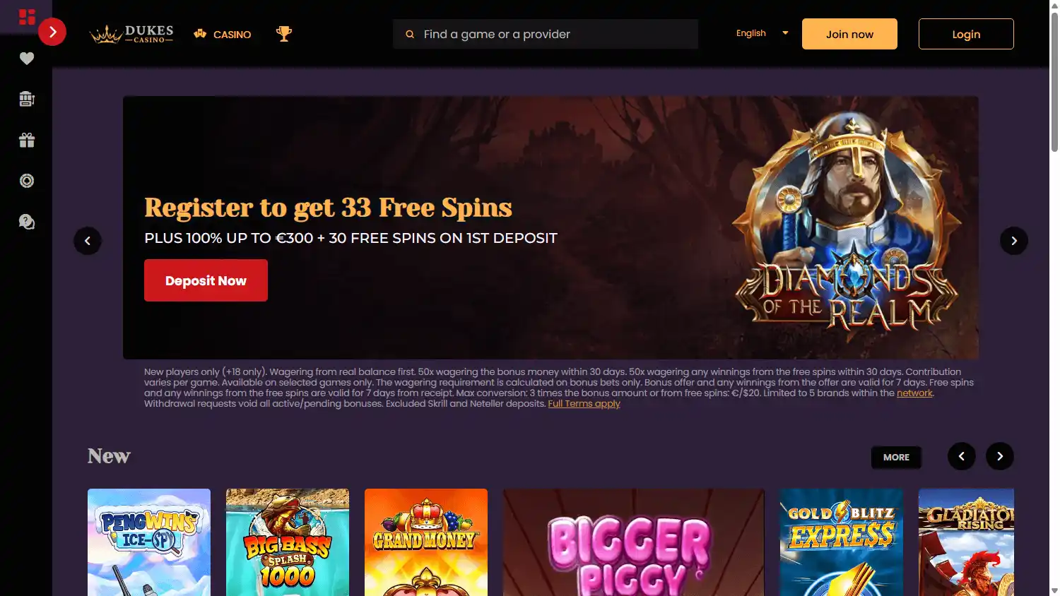 Dukes Casino screenshot 1