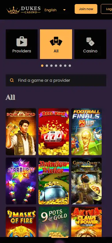 Dukes Casino screenshot 5