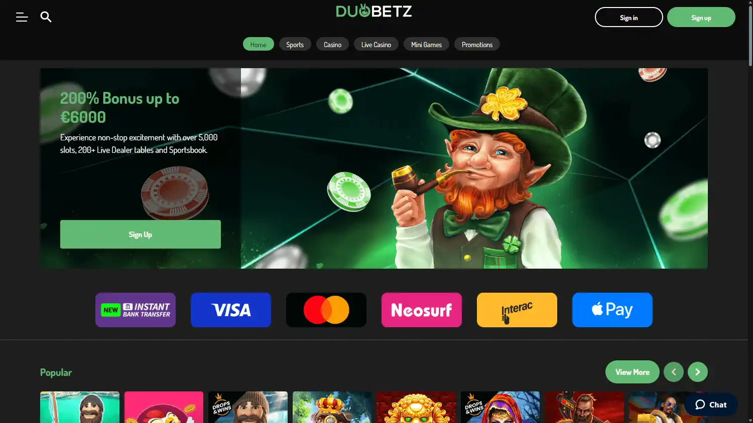 DuoBetz Casino screenshot 1