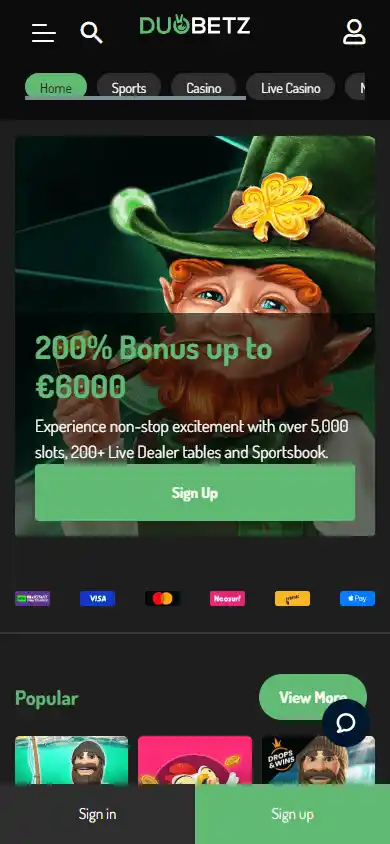 DuoBetz Casino screenshot 4
